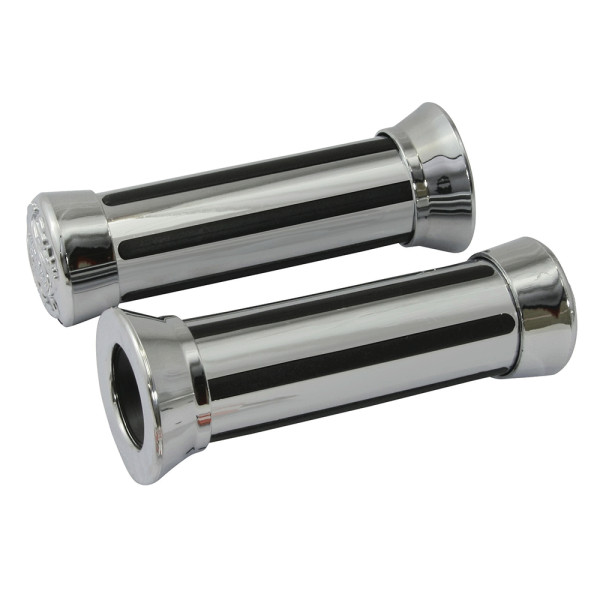 Bike It Bike it grips rail type with cap detail chrome 22mm